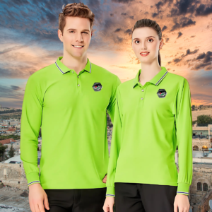 Unisex Long-Sleeve Sports Polo 'Pain and Hope'