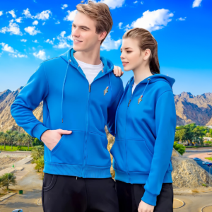 Casual Zip-Up Hoodie 'Woven Freedom'