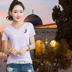 Short-Sleeve V-Neck T-Shirt 'Strength in Shadows'