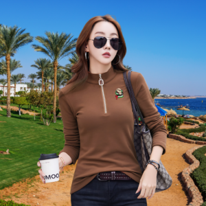 High-Neck Pullover with Zipper 'Justice in a Fist'