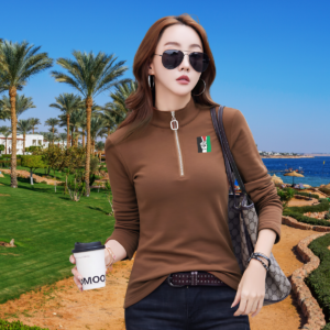 High-Neck Pullover with Zipper 'Victory under the Colors'