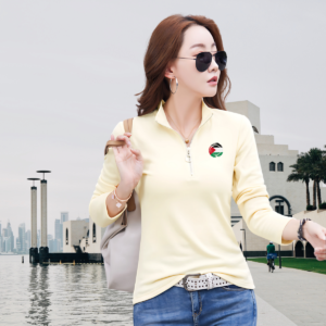 High-Neck Pullover with Zipper 'Spiral of Solidarity'