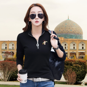 High-Neck Pullover with Zipper 'The Cry of Palestine'
