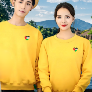 Sporty Cotton Sweatshirt  'Palestine at Heart'