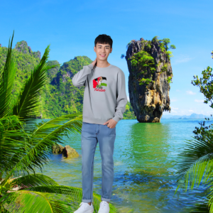 Sporty Cotton Sweatshirt  'Fist for Peace'