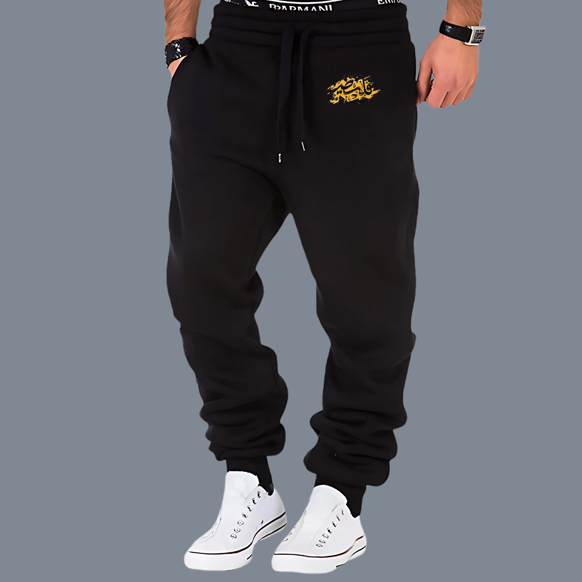 Men's Casual Sweatpants 'Letters of Freedom' – Image 2