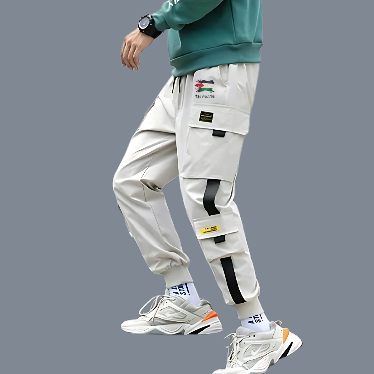 Casual Men's Cargo Pants 'A Brushstroke for Justice' – Image 2