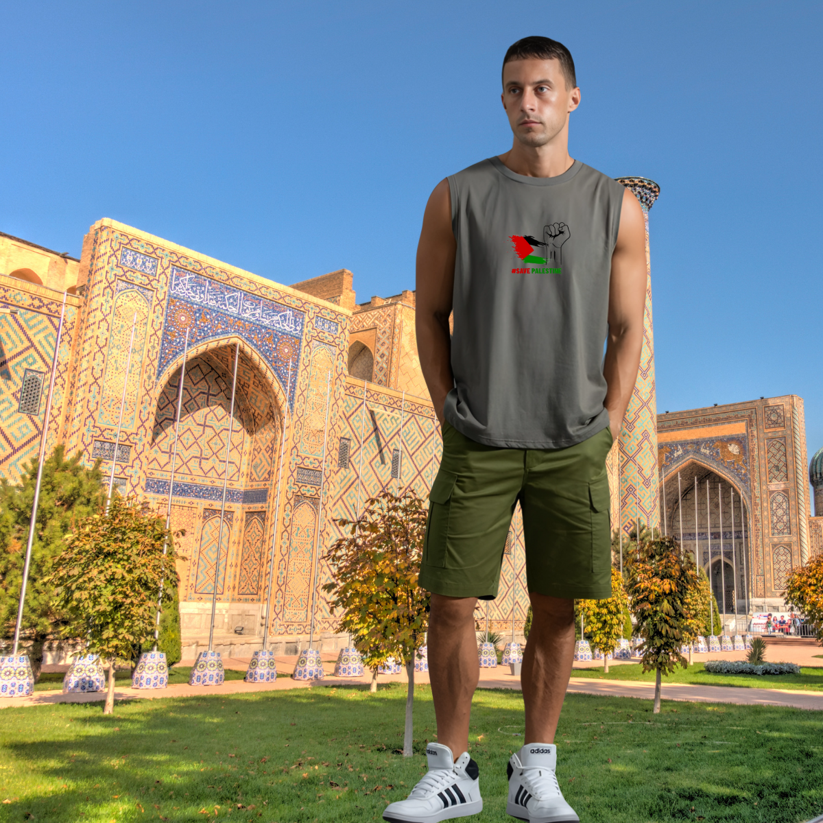 Men's Sport Tank Top 'Unity and Bravery' – Image 2