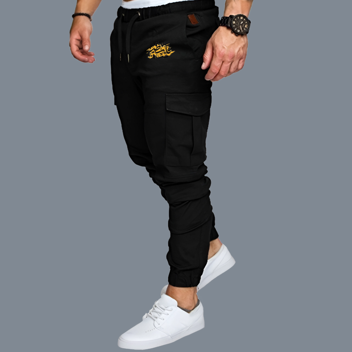 Casual Cargo Pants 'Letters of Freedom' – Image 2