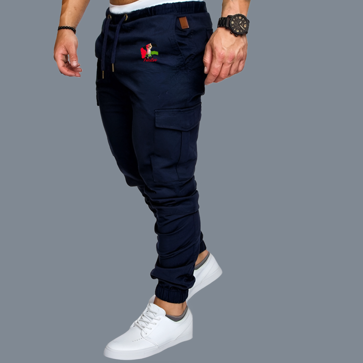 Casual Cargo Pants 'Fist for Peace' – Image 3