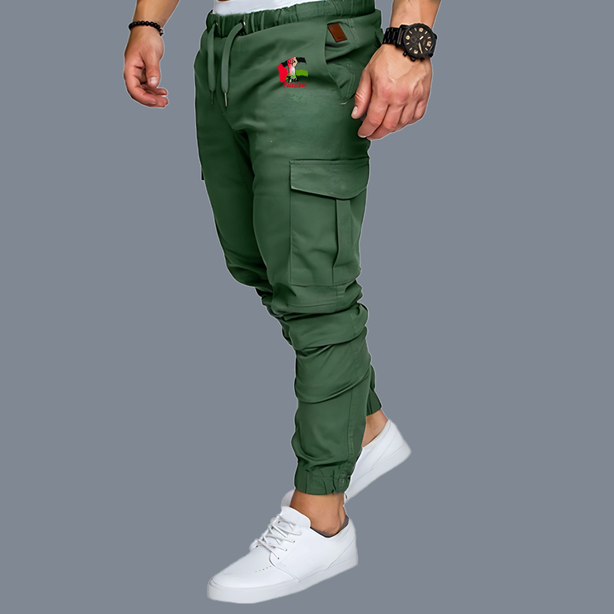 Casual Cargo Pants 'Fist for Peace' – Image 5