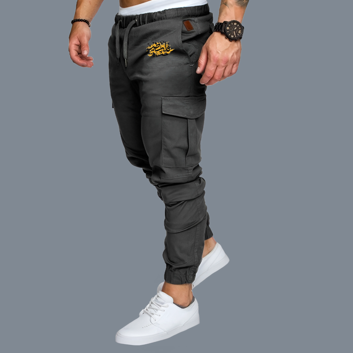 Casual Cargo Pants 'Letters of Freedom' – Image 6