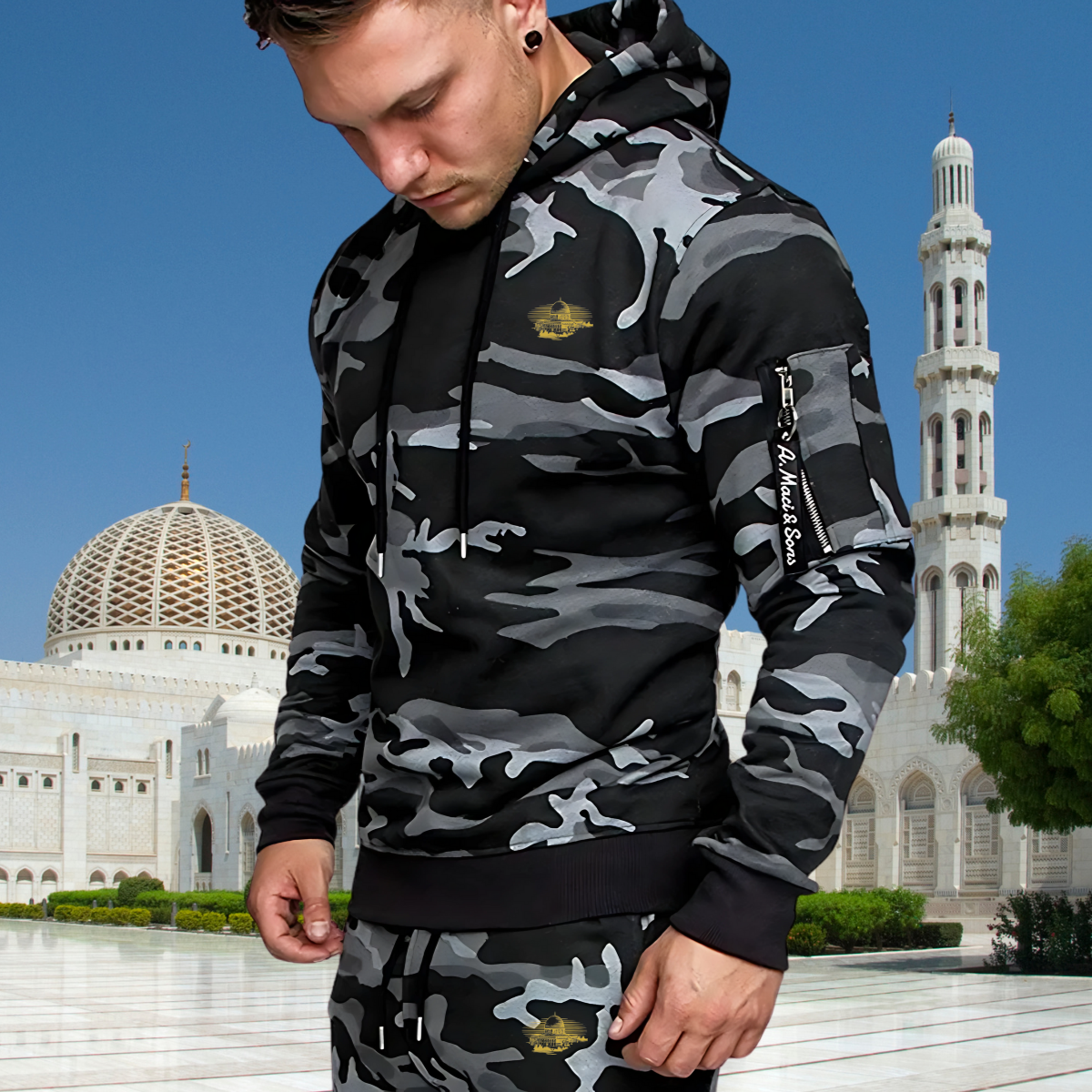 Men's Tracksuit 'Illuminated Al-Aqsa' – Image 3