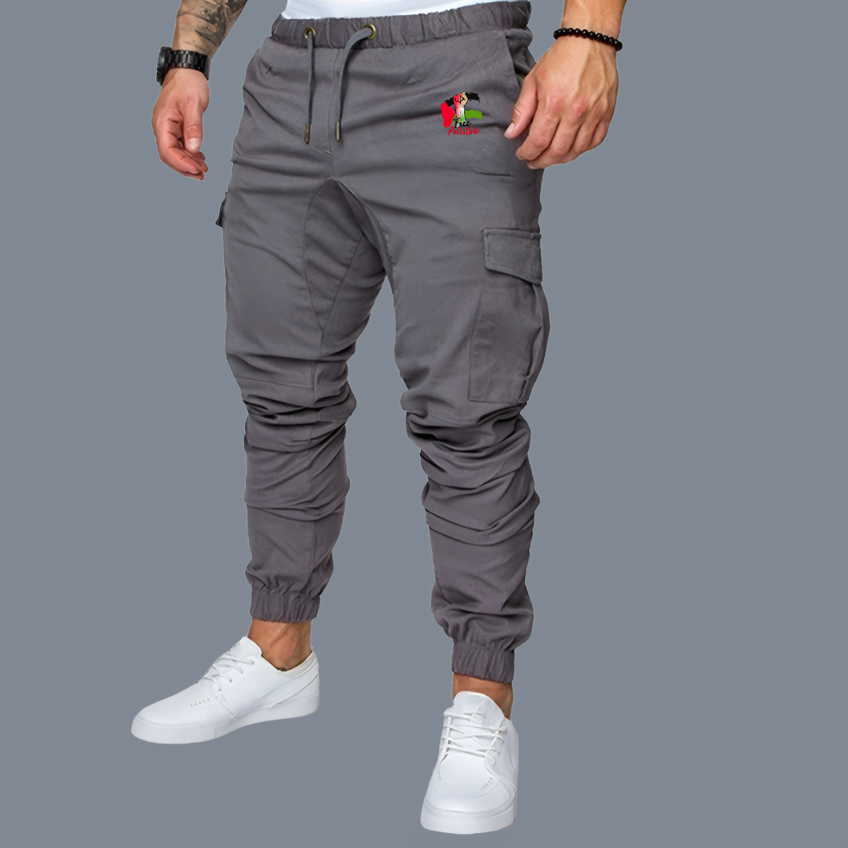 Casual Cargo Pants 'Fist for Peace' – Image 6