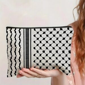 Palestinian Keffiyeh Makeup Bag – Double-Sided Travel Pouch